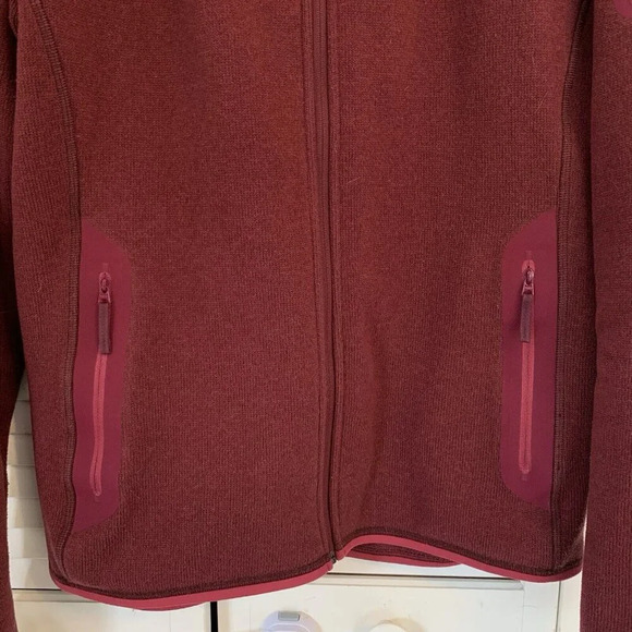 Arc'Teryx Womens Large Covert Cardigan Fleece Full Zip Up Jacket Sweater Maroon - Picture 5 of 13